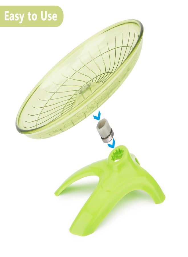 Reshiho Hamster Wheel Flying Saucer Silent Exercise Wheel Running Wheel for Hamsters, Gerbils, Mice and Other Small Pets, Silent Hamster Running Wheel (Green) - Image 4